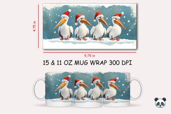 Christmas American White Pelican Mug Wrap Graphics and Crafts Review