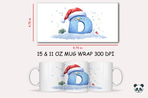 Christmas Baby Letter D Mug Wrap 1 Graphics and Crafts Review