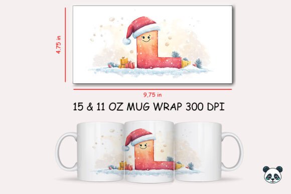 Christmas Baby Letter D Mug Wrap 12 Graphics and Crafts Review