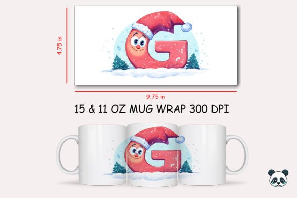 Christmas Baby Letter D Mug Wrap 5 Graphics and Crafts Review