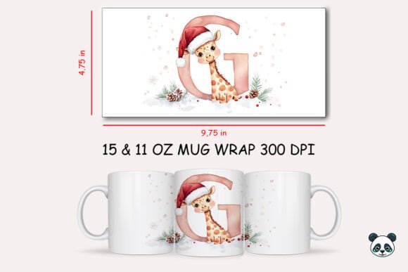 Christmas Baby Letter G with Giraffe Mug Wrap 4 Review