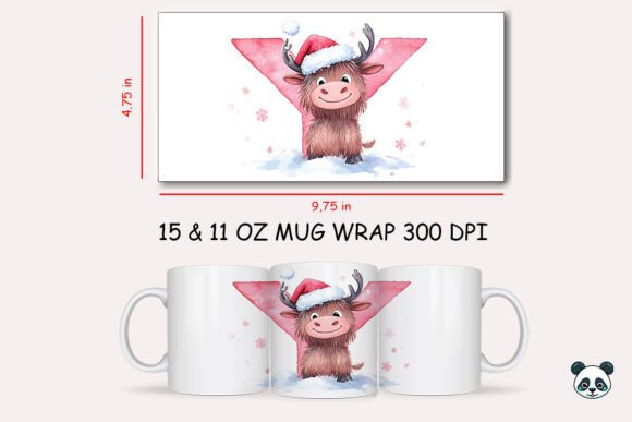 Christmas Baby Letter Y with Yak Mug Wrap Graphics and Crafts Review