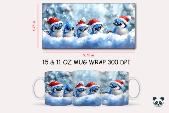 Christmas Blue Jay Mug Wrap 1 Graphics and Crafts Review