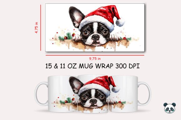 Christmas Boston Terrier Mug Wrap 1 Graphics and Crafts Review