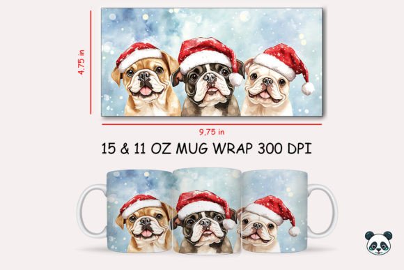 Christmas Bulldog Mug Wrap Graphics & Crafts Review