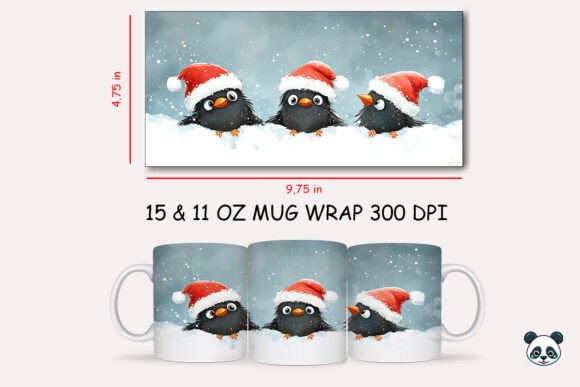 Christmas Crow Mug Wrap: A Designer’s Take on Seasonal Graphics and Crafts