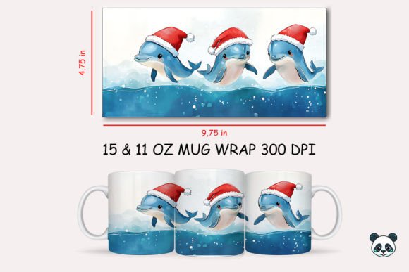 Christmas Dolphin Mug Wrap 2: A Practical Review for Graphics and Crafts Sellers
