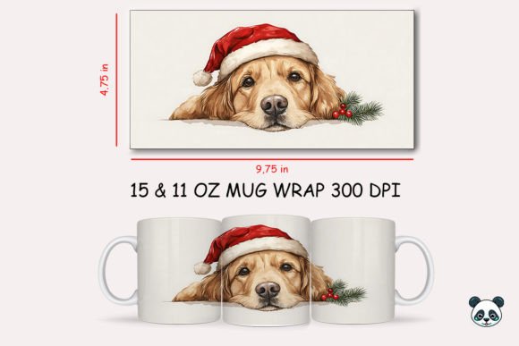 Christmas Golden Retriever Mug Wrap Graphics & Crafts Review