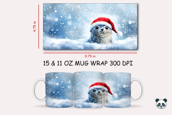 Christmas Harp Seal Mug Wrap Graphics & Crafts Review