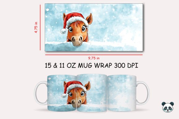 Christmas Horse Mug Wrap 2 Graphics and Crafts Review