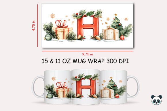 Christmas Letter H Mug Wrap Sublimation Graphics and Crafts Review