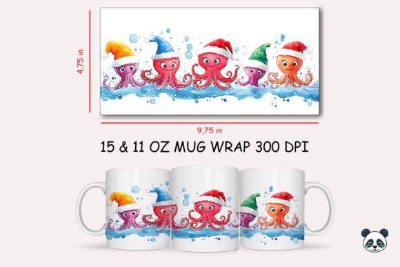 Christmas Octopus Mug Wrap 1: A Practical Review for Graphics and Crafts Sellers