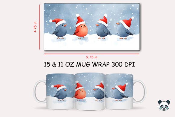 Christmas Pigeon Mug Wrap 1: A Designer’s Review for Graphics and Crafts