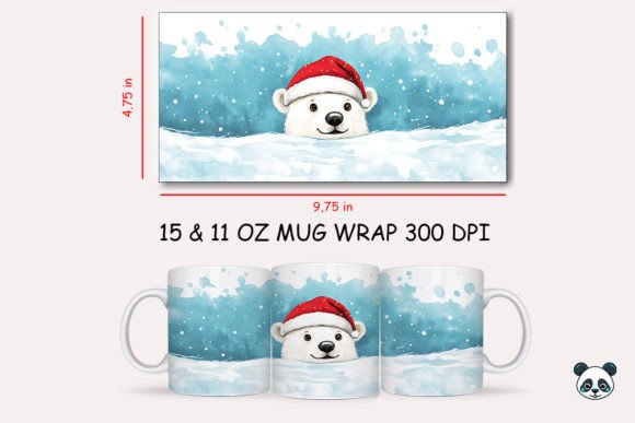 Christmas Polar Bear Mug Wrap 2 Graphics and Crafts Review