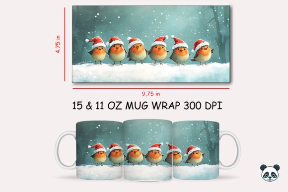 Christmas Robin Mug Wrap 2 Graphics and Crafts Review