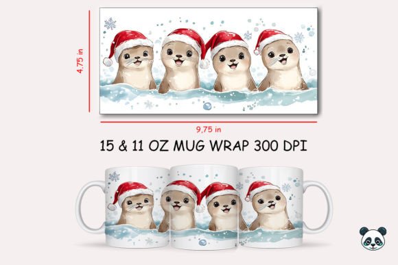 Christmas Sea Lion Mug Wrap 1 Review