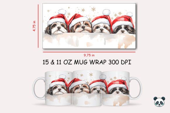Christmas Shih Tzu Mug Wrap 1: Graphics and Crafts Review