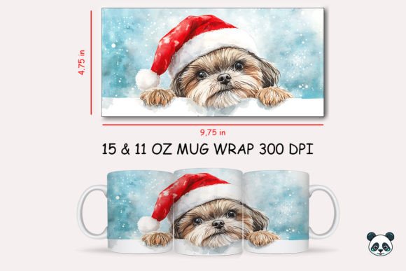 Christmas Shih Tzu Mug Wrap: Graphics and Crafts Review