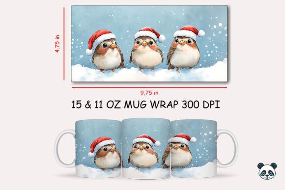 Christmas Sparrow Mug Wrap Graphics and Crafts Review