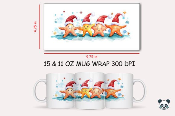 Christmas Starfish Mug Wrap 2 Graphics and Crafts Review