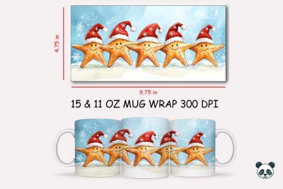 Christmas Starfish Mug Wrap Graphics and Crafts Review