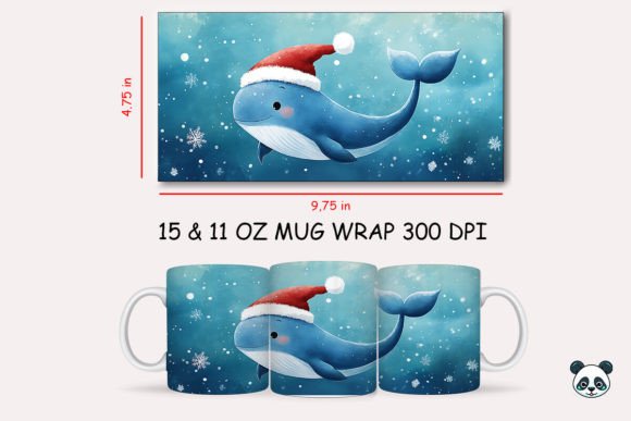 Christmas Whale Mug Wrap: A Designer’s Take on Graphics and Crafts