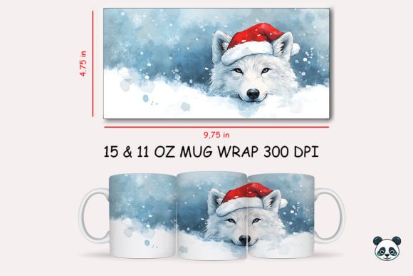 Christmas White Wolf Mug Wrap 1: Graphics and Crafts Review
