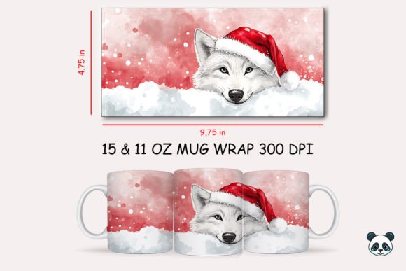 Christmas White Wolf Mug Wrap Graphics and Crafts Review