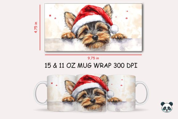 Christmas Yorkshire Terrier Mug Wrap 1: Graphics and Crafts Review