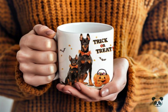 Doberman Pinscher Trick or Treat 3D Mug Wrap Graphics and Crafts