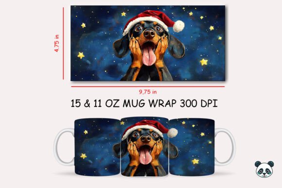 Funny Christmas Dachshund Scream Mug Wrap: Graphics & Crafts Review