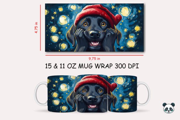 Funny Christmas Labrador Retriever Scream Mug Wrap Graphics and Crafts