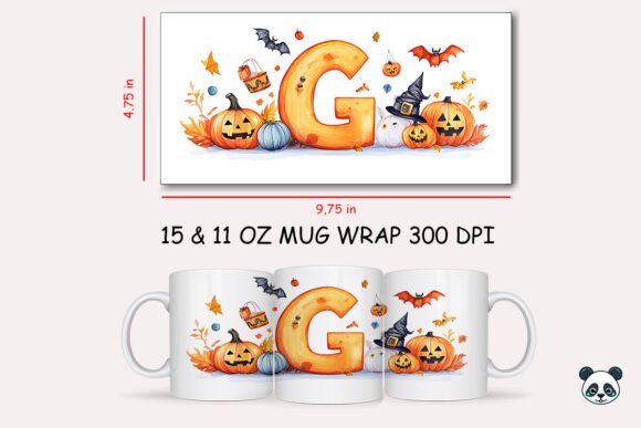 Halloween Letter G Mug Wrap Sublimation 2 Review