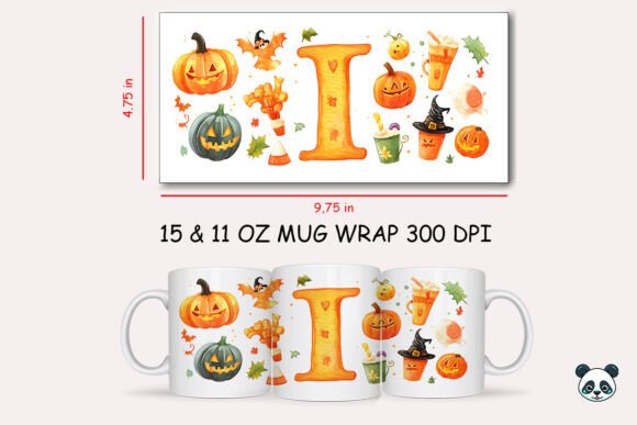 Halloween Letter I Mug Wrap Sublimation 2 Review