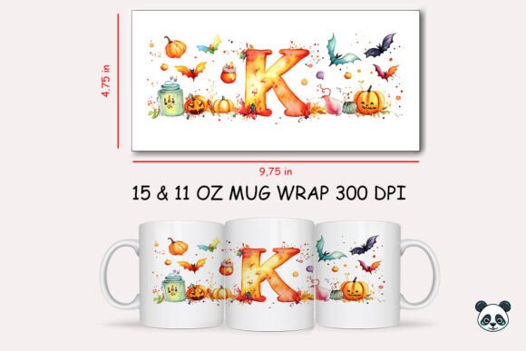 Halloween Letter K Mug Wrap Sublimation 2 Review