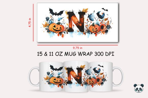 Halloween Letter N Mug Wrap Sublimation 3 Graphics and Crafts Review