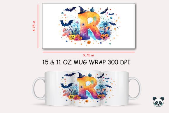 Halloween Letter R Mug Wrap Sublimation 1 Graphics and Crafts Review
