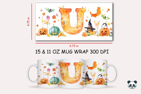 Halloween Letter U Mug Wrap Sublimation 1 Graphics and Crafts Review