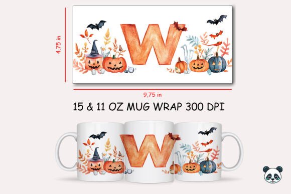 Halloween Letter W Mug Wrap Sublimation Graphics and Crafts Review