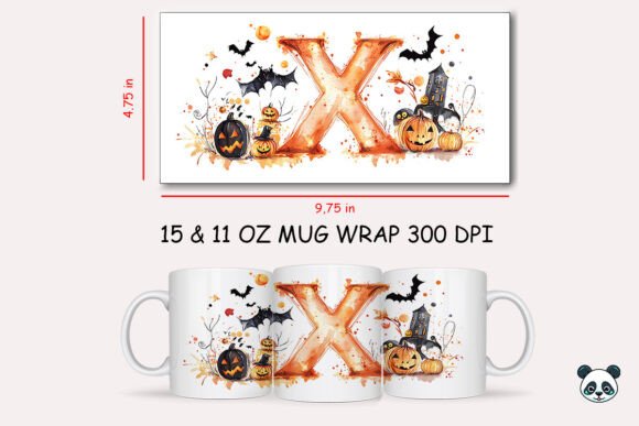 Halloween Letter X Mug Wrap Sublimation 2 Graphics and Crafts Review