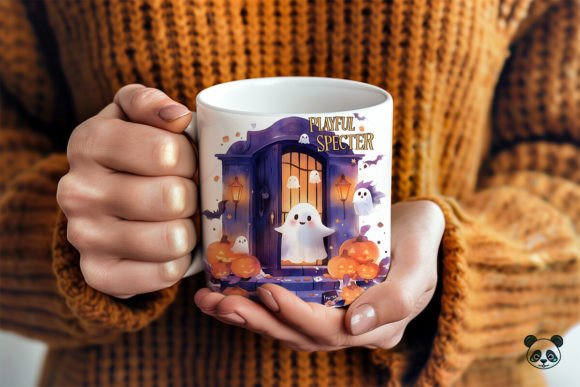 PLAYFUL SPECTER Ghost Mug Wrap Graphics