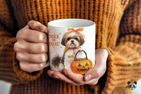 Shih Tzu Trick or Treat 3D Mug Wrap for Crafts and Graphics