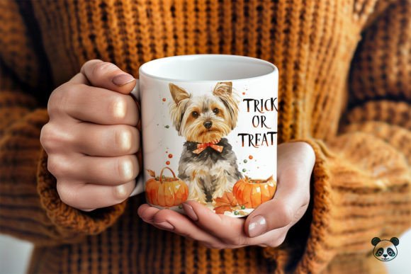 Yorkshire Terrier Trick or Treat 3D Mug Wrap Graphics and Crafts